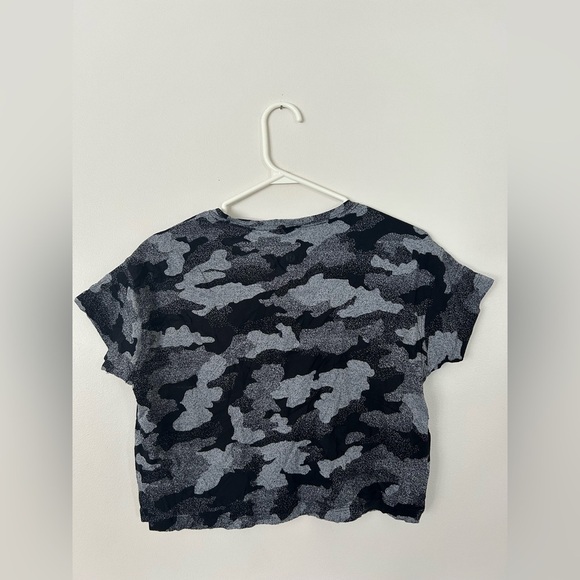 Lululemon CATES TRAINING TEE HERITAGE SPECKLE CAMO JACQUARD BLK SZ 10 - Picture 7 of 8